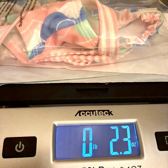 Ruffle Butts Baby Swimsuit 6-12m Floral Striped Halter Ruffle Trim Leg Openings - Picture 7 of 7